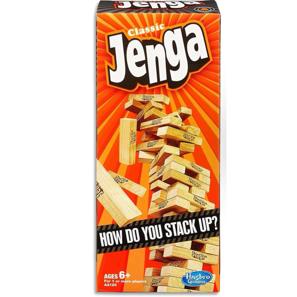 Hasbro Jenga Classic Game with Genuine Hardwood Blocks,Stacking Tower Game - Picture 1 of 6